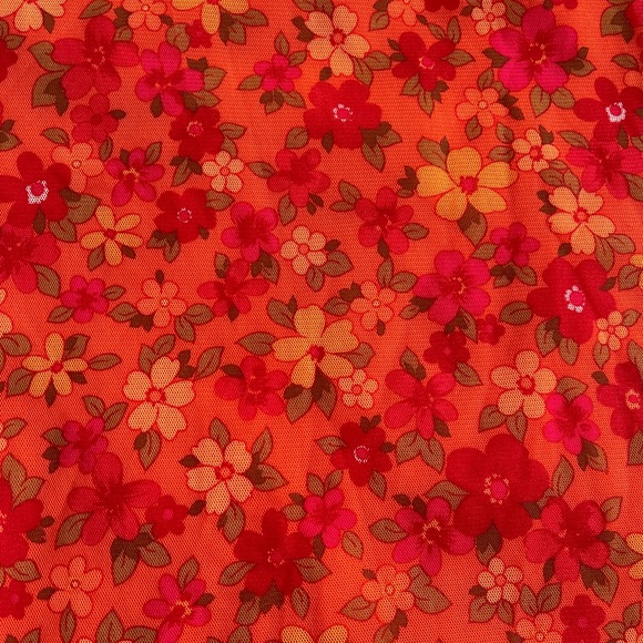 Groovy orange floral skirt - Picture 2 of 5